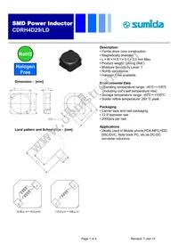 CDRH4D29LDNP-8R2PC Datasheet Cover