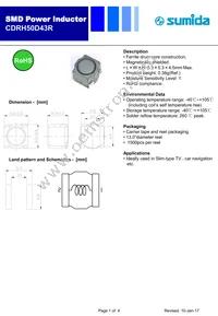 CDRH50D43RNP-2R2NC Datasheet Cover