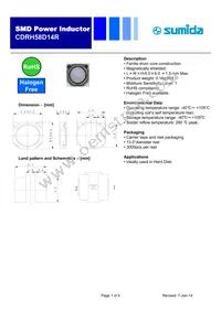 CDRH58D14RHF-470MC Datasheet Cover