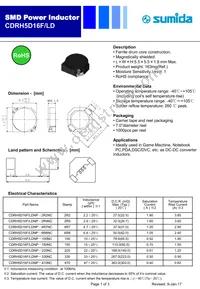 CDRH5D16F/LDNP-6R8NC Datasheet Cover