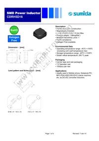 CDRH5D16NP-680MC Datasheet Cover