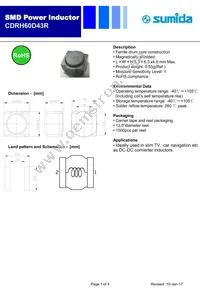 CDRH60D43RNP-150MC Datasheet Cover