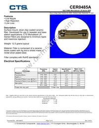 CER0485A Datasheet Cover