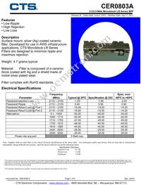 CER0803A Datasheet Cover