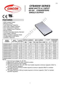 CFB400W-48S48P Datasheet Cover