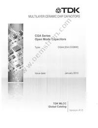 CGA4F2X8R1H333K085AM Datasheet Cover