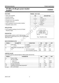 CGD923 Datasheet Page 2