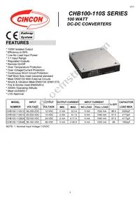 CHB100-110S48 Datasheet Cover