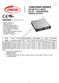 CHB150W8-36S12N Datasheet Cover