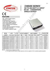 CHB200-48S48N Datasheet Cover