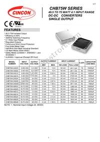 CHB75W-48S48N Datasheet Cover