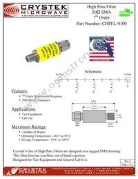 CHPFL-0100 Datasheet Cover