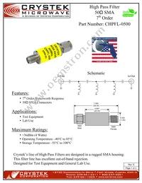 CHPFL-0500 Datasheet Cover