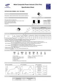 CIGT201610EH1R0MNE Datasheet Cover