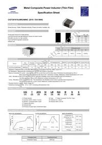 CIGT201610LMR24MNE Datasheet Cover