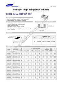 CIH03Q4N7SNC Datasheet Cover