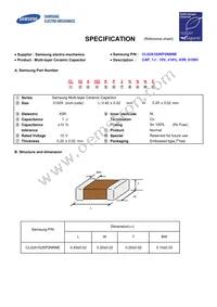 CL02A102KP2NNNE Datasheet Cover