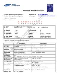 CL02A224MQ2NNNC Datasheet Cover