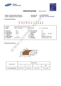 CL03A224MP3NNNC Datasheet Cover