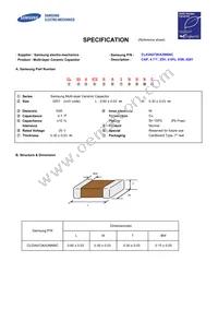 CL03A472KA3NNNC Datasheet Cover