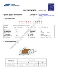 CL03C2R2BA3GNNH Datasheet Cover