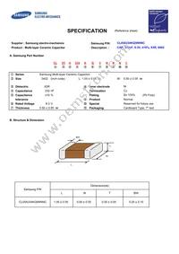 CL05A334KQ5NNNC Datasheet Cover