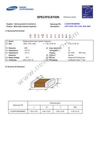 CL05A474KA5NNNC Datasheet Cover