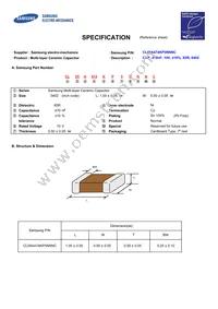 CL05A474KP5NNNC Datasheet Cover