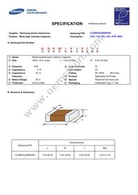 CL05B102JB5NFNC Datasheet Cover