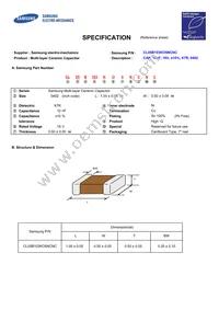 CL05B103KO5NCNC Datasheet Cover