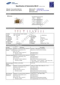 CL05B222KB5VPNC Datasheet Cover