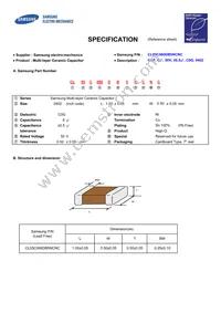 CL05C060DB5NCNC Datasheet Cover