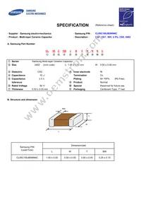 CL05C100JB5NNNC Datasheet Cover