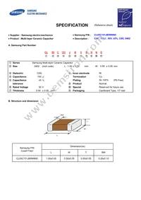 CL05C151JB5NNND Datasheet Cover