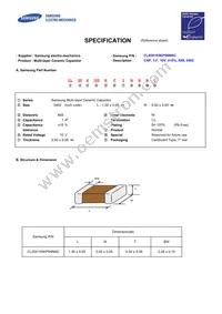 CL05X105KP5NNNC Datasheet Cover