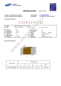 CL10A226MQMNUBE Datasheet Cover