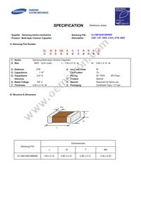 CL10B102KC8NNND Datasheet Cover