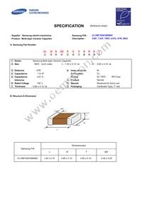 CL10B152KC8NNNC Datasheet Cover