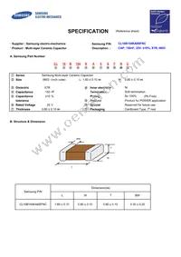 CL10B154KA8SFNC Datasheet Cover