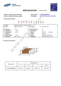 CL10B332KB8NNNC Datasheet Cover