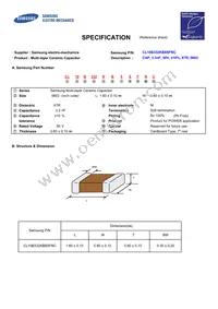 CL10B332KB8SFNC Datasheet Cover