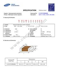 CL10C010CB8NNND Datasheet Cover