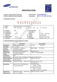 CL14A105MO5NANC Datasheet Cover