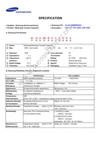 CL14A105MP8NANC Datasheet Cover