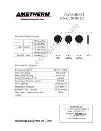 CL20 100120 Datasheet Cover