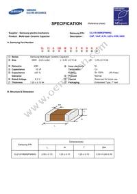 CL21A106MQFNNNG Datasheet Cover