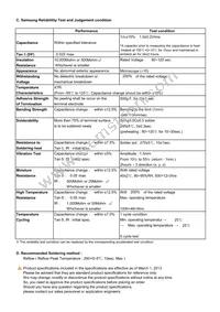 CL21B102KCANNNC Datasheet Page 2