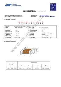 CL21B103KEFNNNE Datasheet Cover