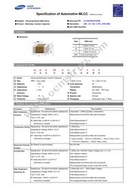 CL21B105KOFVPNE Datasheet Cover