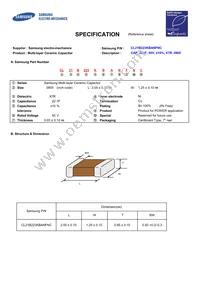 CL21B223KBANFNC Datasheet Cover